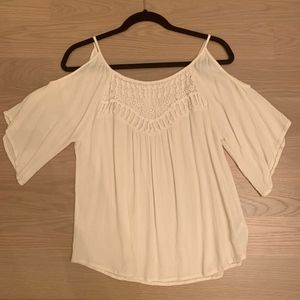 White Flowy Top